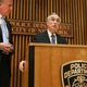 New York City Mayor Bill de Blasio attends his first news conference with police Commissioner William Bratton at One Police Plaza on Jan. 2, 2014, in New York City.
Spencer Platt/Getty Images